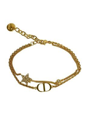 Dior Bracelet Petit CD Double Gold Clear